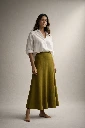 Olive Whisper Maxi Skirt