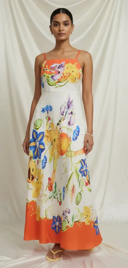 Tangerine Garden Dress