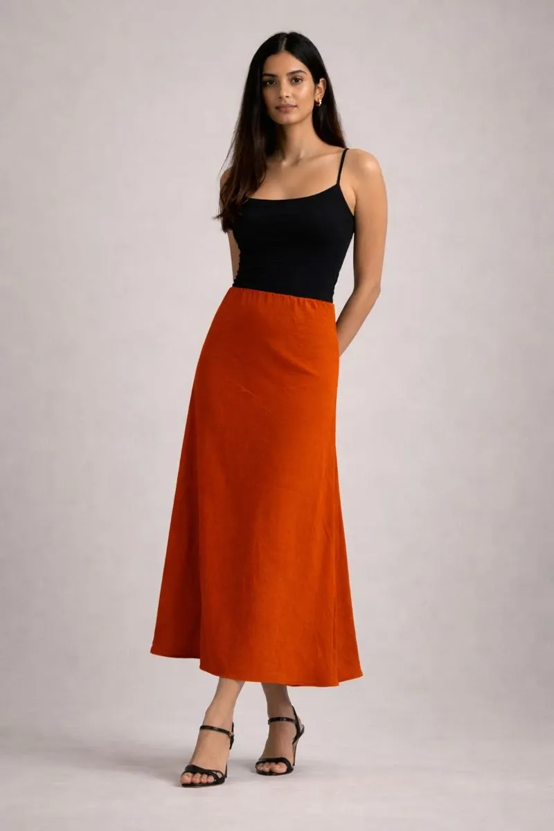 [SK-YY1] Clay Sunset Maxi Skirt