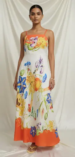 Tangerine Garden Dress